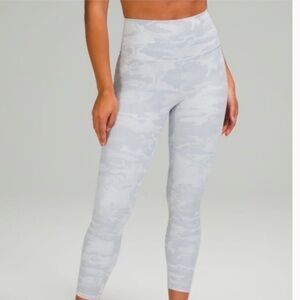 Lululemon Wunder Under Tight 25" Camo Jacquard Alpine White Camo